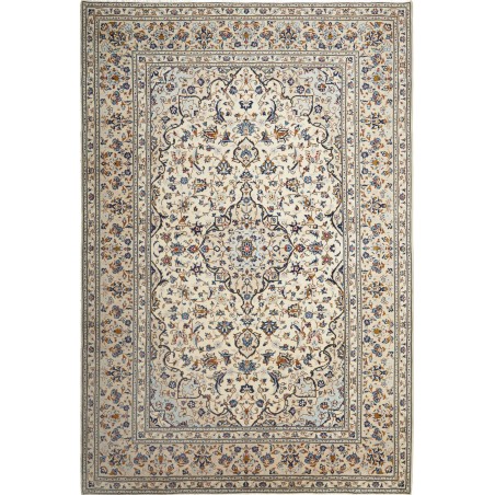 Tappeto Kashan Persia beige grigio 197x300