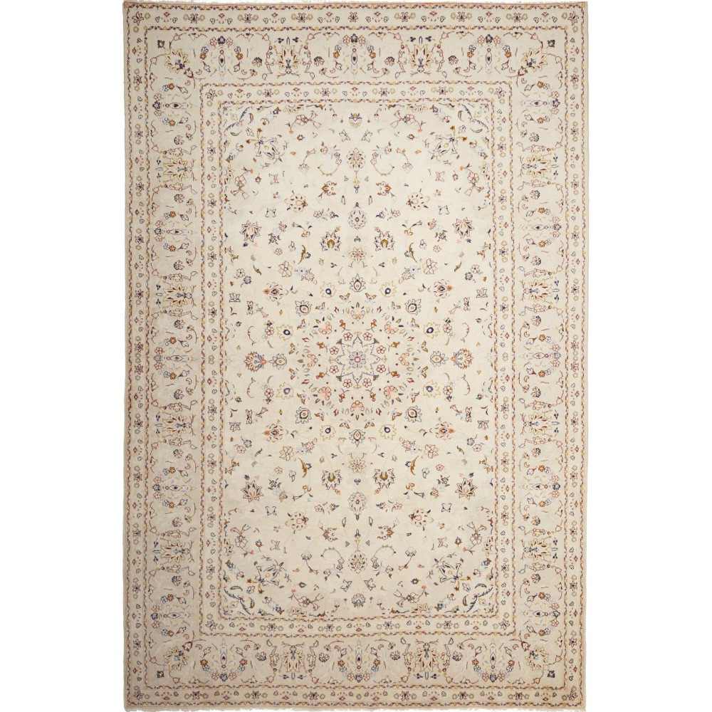 Tappeto Kashan Persia bianco verde 200x307