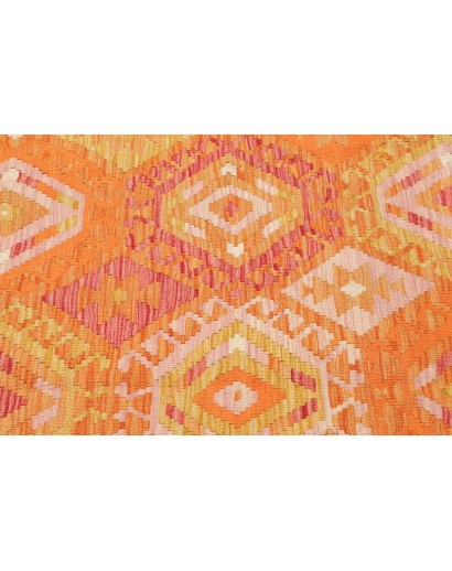 Tappeto Kilim Afghanistan arancione marrone 99x156