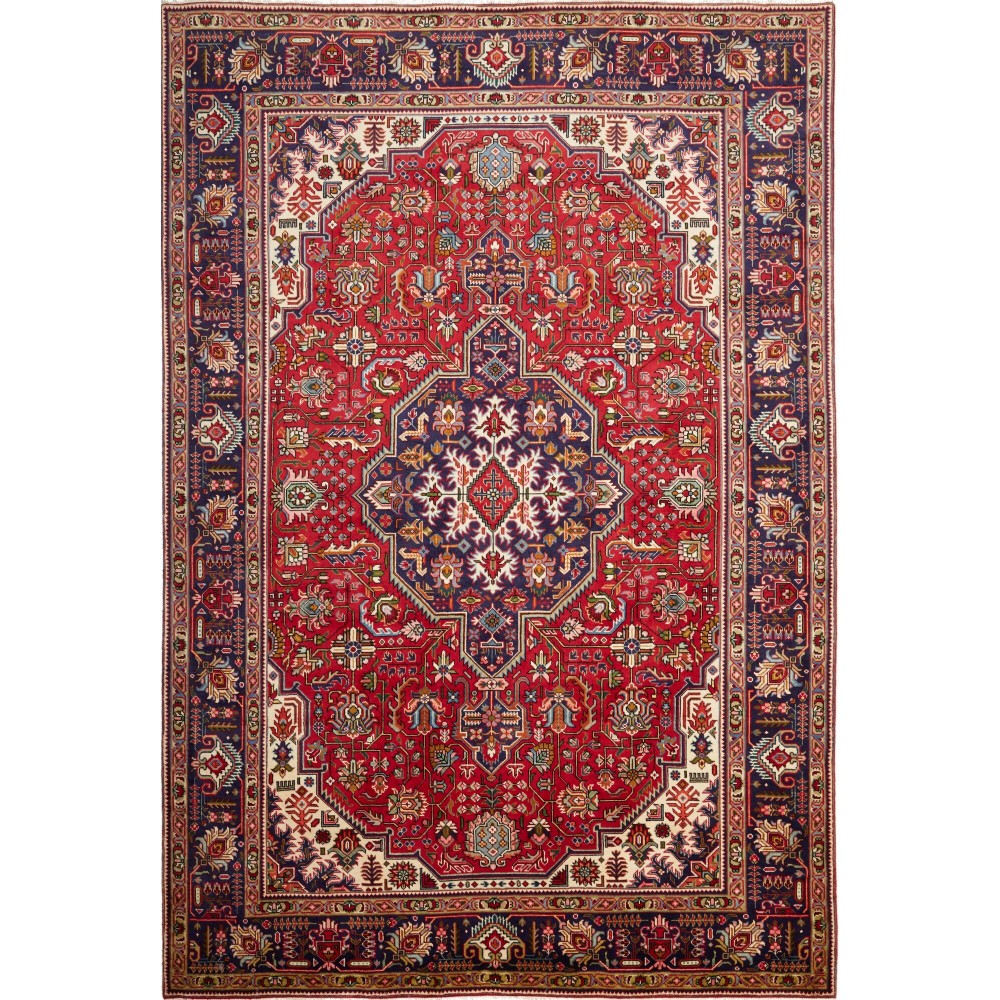 Tappeto Tabriz Persia marrone giallo 207x309