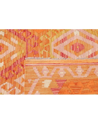 Tappeto Kilim Afghanistan arancione marrone 99x156