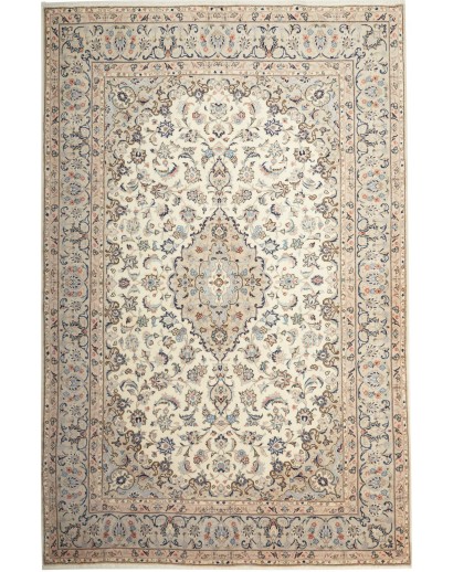 Tappeto Kashan Persia beige grigio 193x298