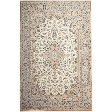 Tappeto Kashan Persia beige grigio 193x298