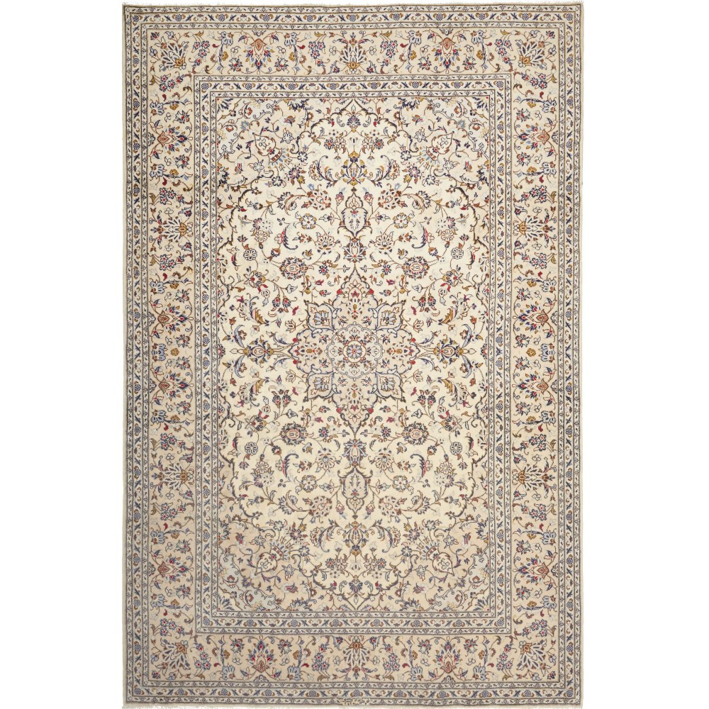 Tappeto Kashan Persia beige verde 194x300
