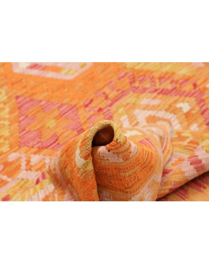 Tappeto Kilim Afghanistan arancione marrone 99x156