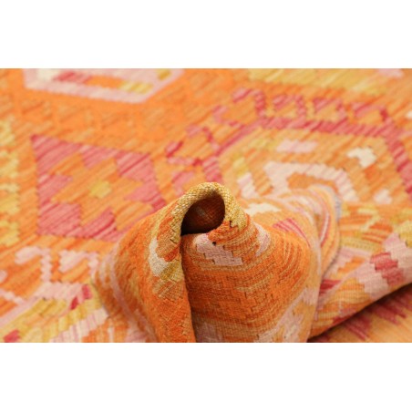 Tappeto Kilim Afghanistan arancione marrone 99x156
