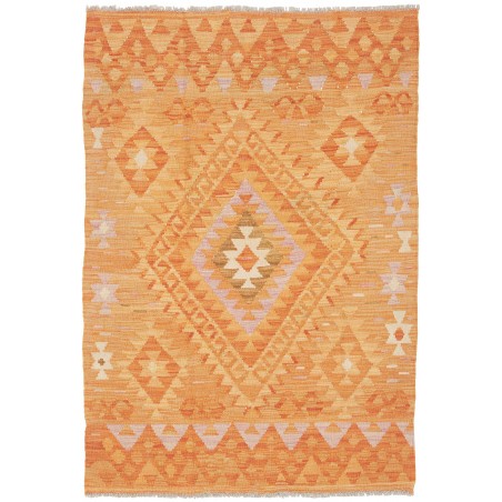 Tappeto Kilim Afghanistan arancione marrone 104x151