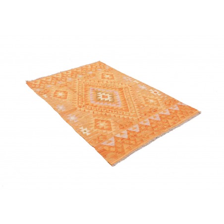 Tappeto Kilim Afghanistan arancione marrone 104x151