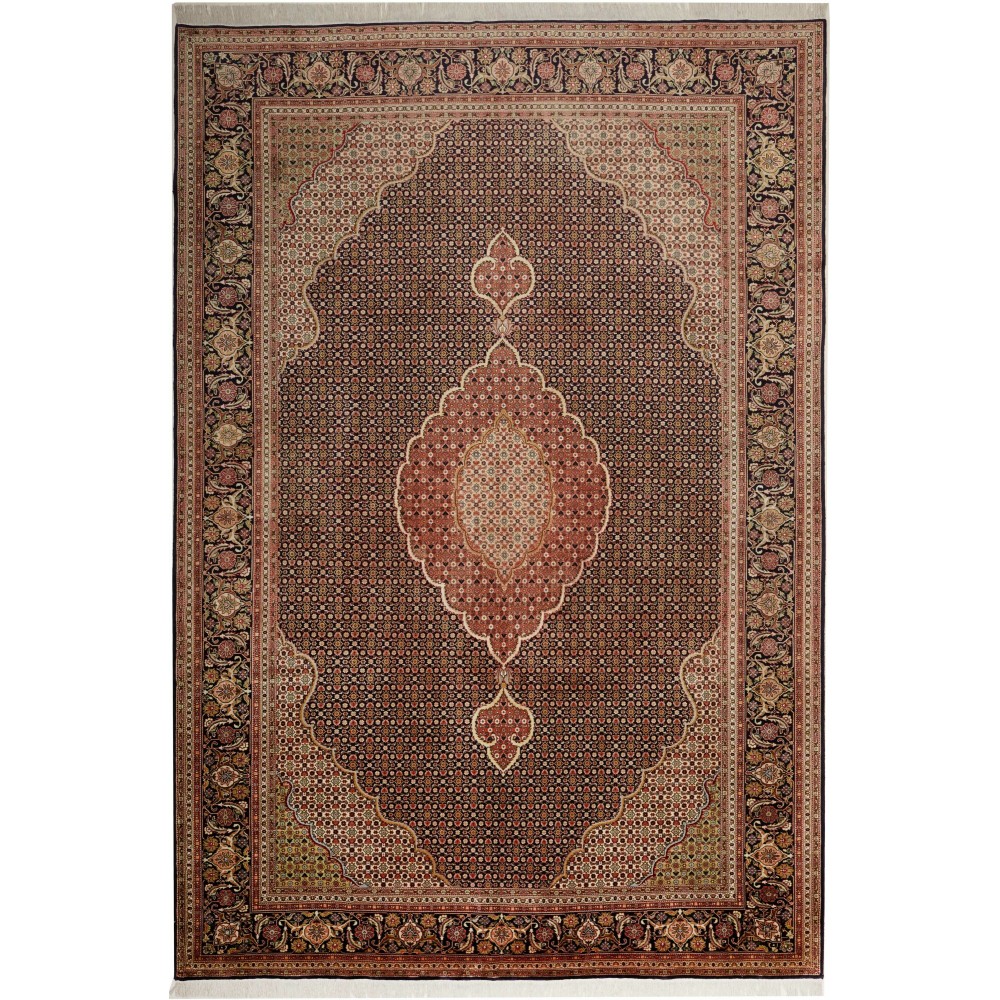 Tappeto Tabriz 50 Raj Mahi Persia azzurro bianco 203x300