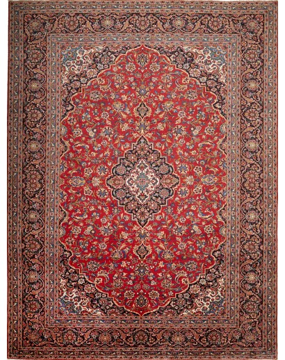 Tappeto Ardakan Persia marrone blu 292x390