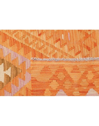 Tappeto Kilim Afghanistan arancione marrone 104x151