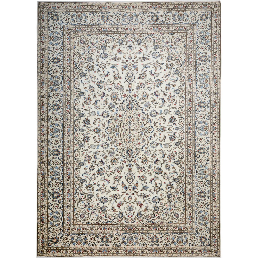 Tappeto Kashan Persia beige bianco 248x346