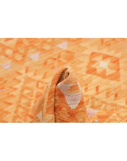 Tappeto Kilim Afghanistan arancione marrone 104x151