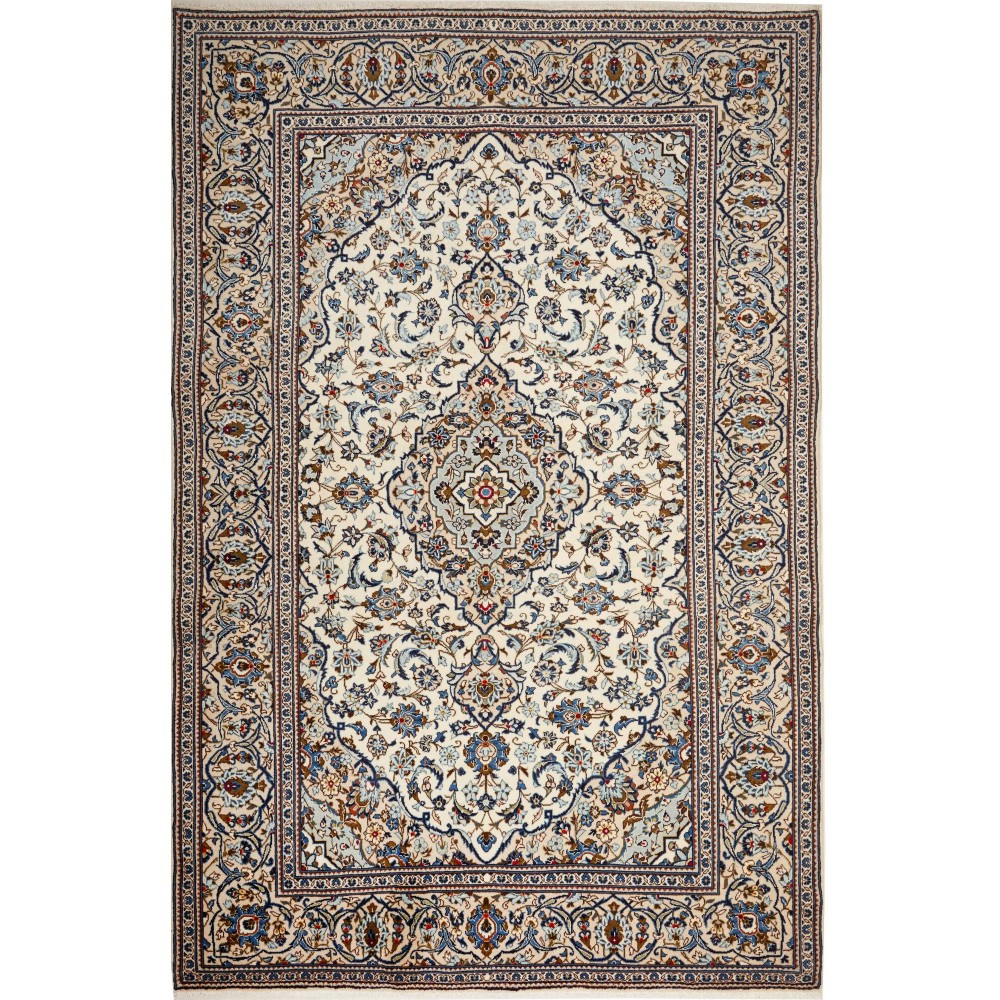 Tappeto Kashan Persia beige grigio 200x305