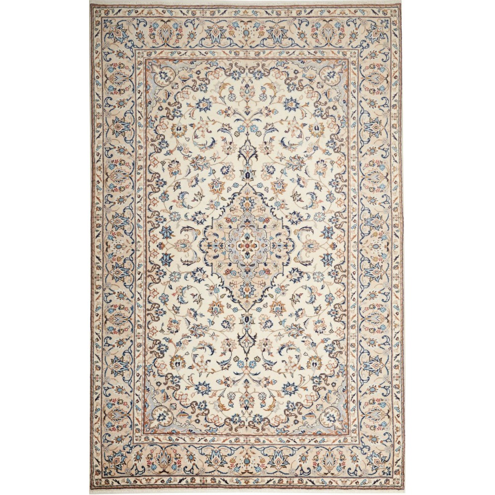 Tappeto Kashan Persia beige bianco 192x300