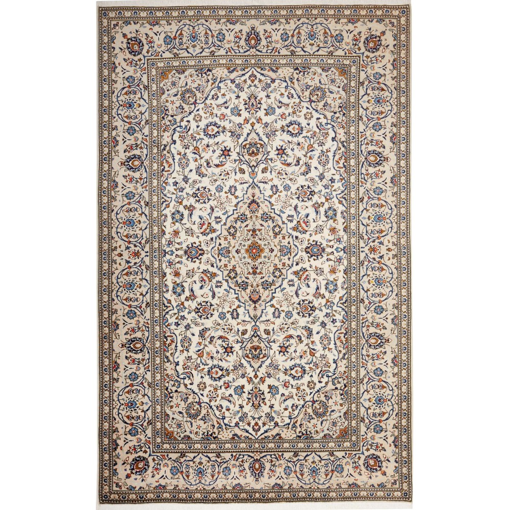 Tappeto Kashan Persia beige marrone 193x306