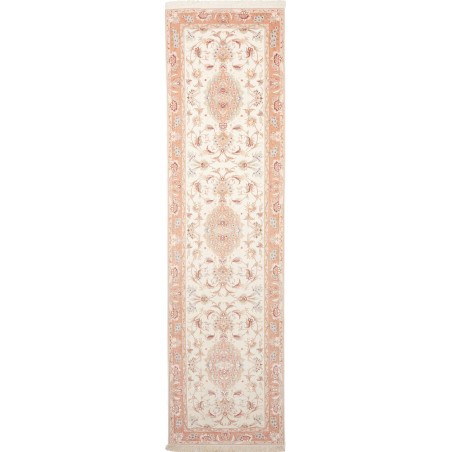 Tappeto Tabriz 70 Raj Persia giallo marrone 85x324