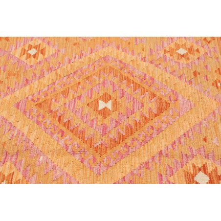 Tappeto Kilim Afghanistan arancione marrone 102x144
