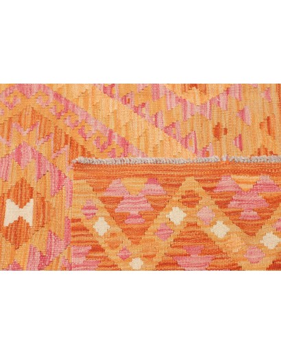 Tappeto Kilim Afghanistan arancione marrone 102x144
