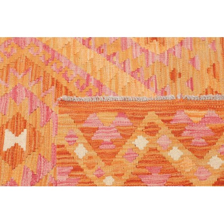 Tappeto Kilim Afghanistan arancione marrone 102x144
