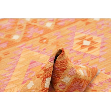 Tappeto Kilim Afghanistan arancione marrone 102x144