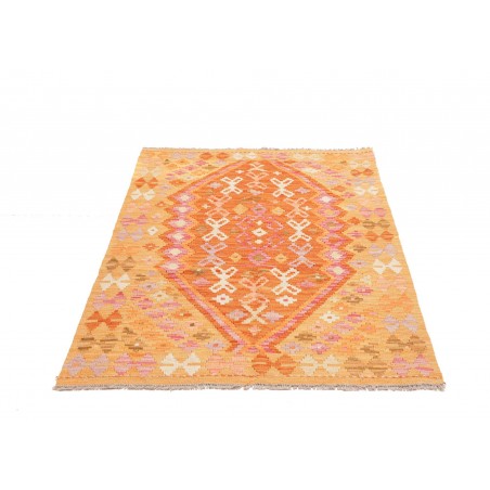 Tappeto Kilim Afghanistan arancione marrone 98x146
