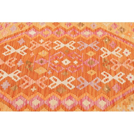 Tappeto Kilim Afghanistan arancione marrone 98x146