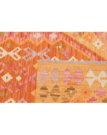 Tappeto Kilim Afghanistan arancione marrone 98x146