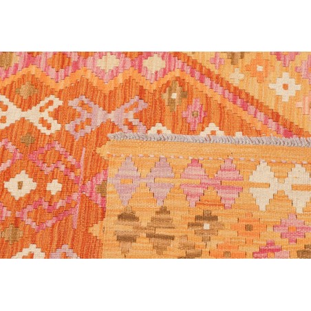 Tappeto Kilim Afghanistan arancione marrone 98x146