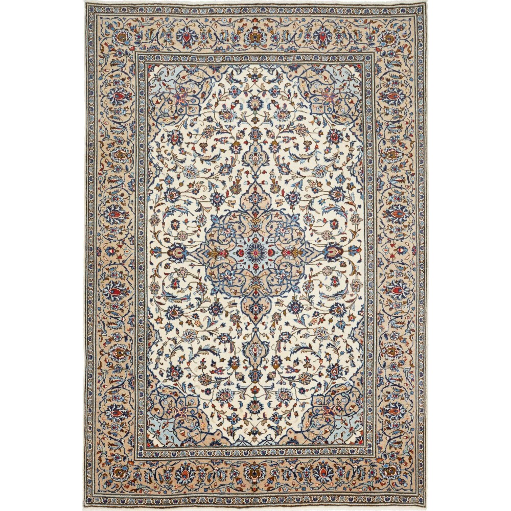 Tappeto Kashan Persia beige verde 200x295