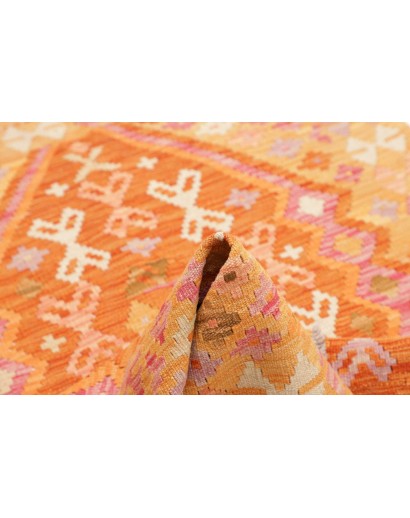 Tappeto Kilim Afghanistan arancione marrone 98x146