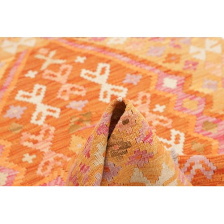 Tappeto Kilim Afghanistan arancione marrone 98x146