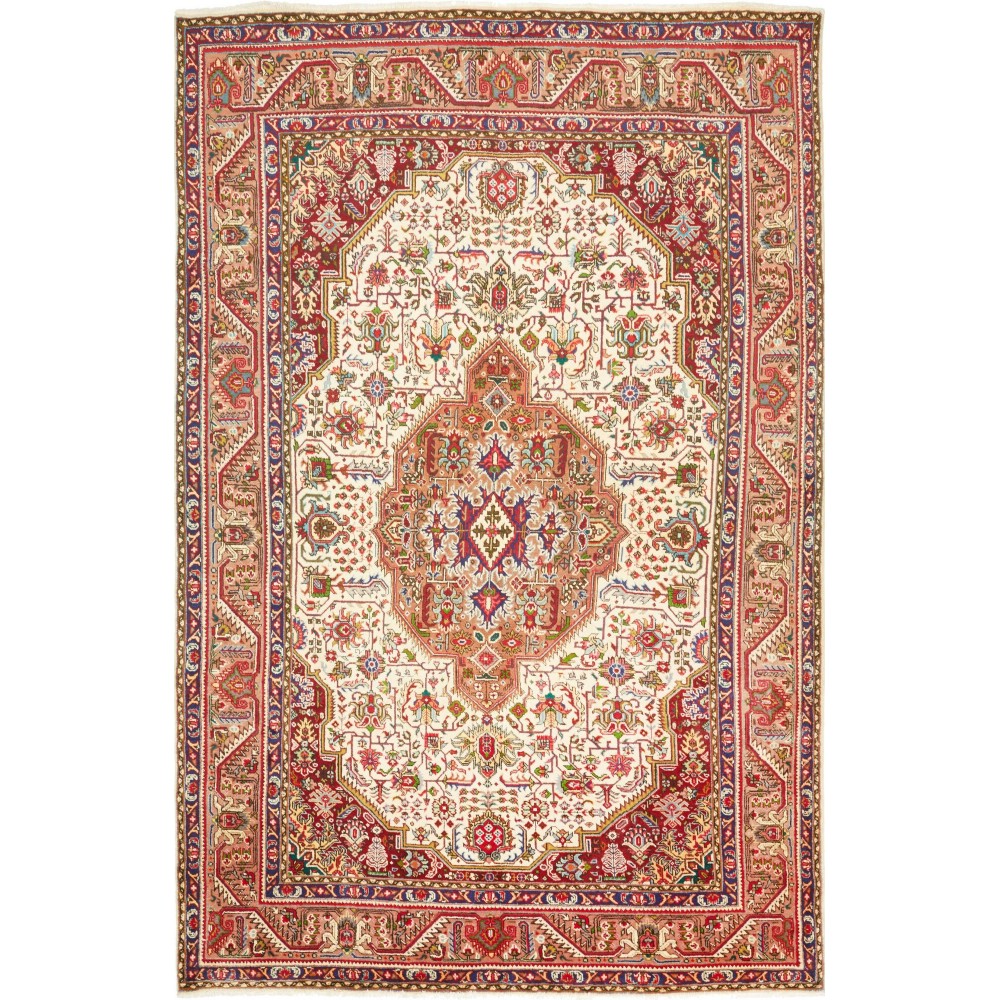 Tappeto Tabriz Persia marrone grigio 198x300