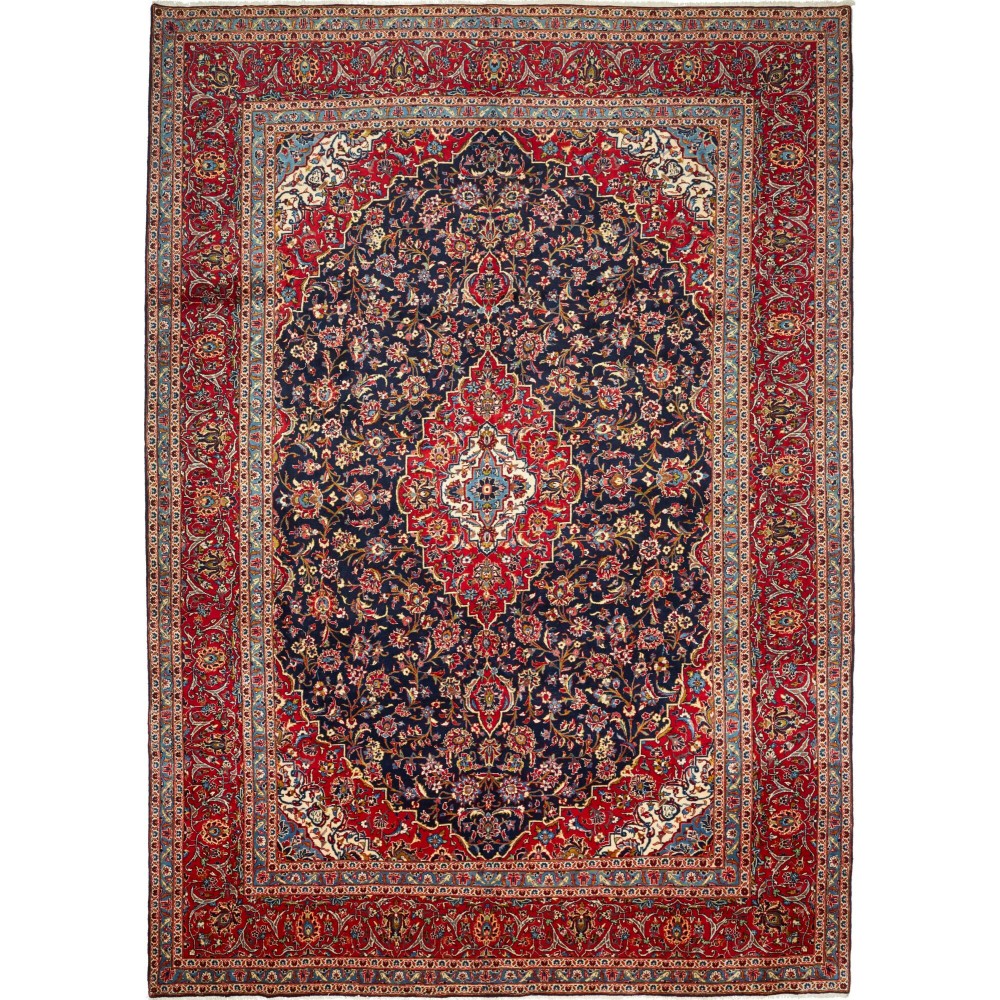 Tappeto Kashan Persia marrone grigio 295x418