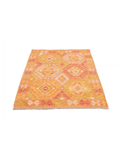 Tappeto Kilim Afghanistan arancione marrone 102x155