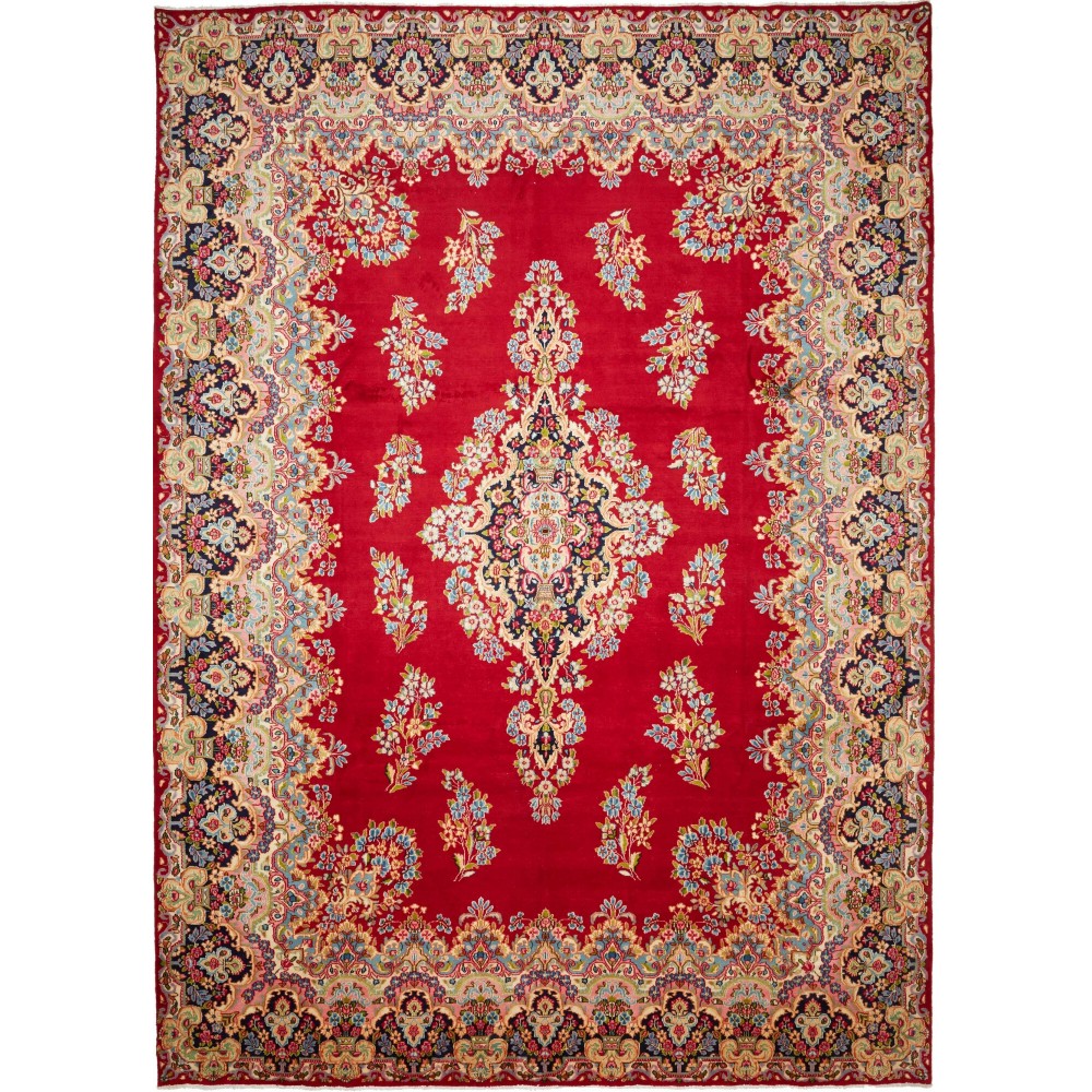 Tappeto Kerman Persia marrone grigio 304x421