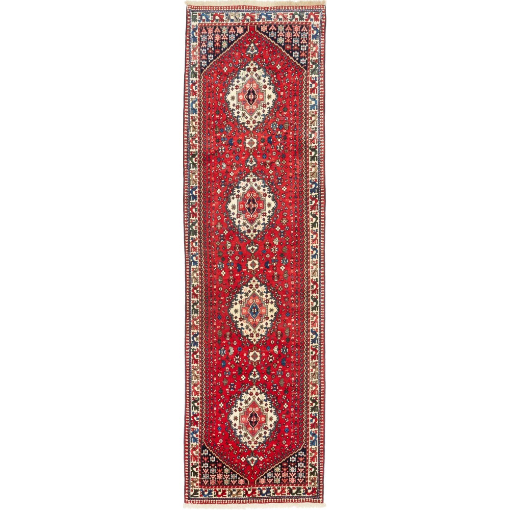 Tappeto Yalameh Persia marrone giallo 83x308