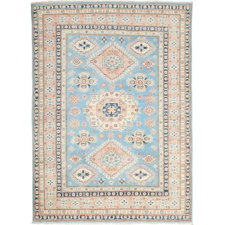 Tappeto Kazak Afghanistan bianco azzurro 149x207