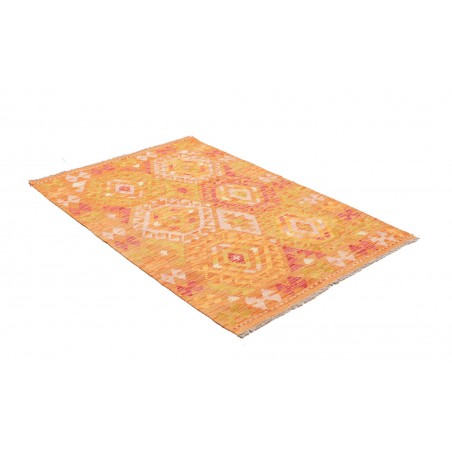 Tappeto Kilim Afghanistan arancione marrone 102x155