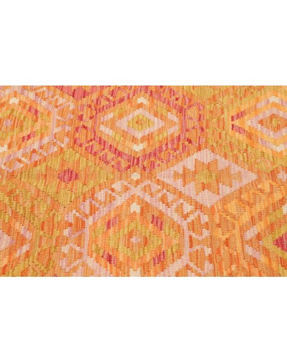Tappeto Kilim Afghanistan arancione marrone 102x155