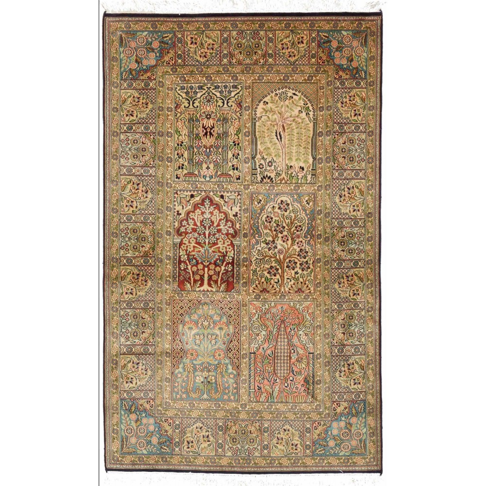 Tappeto Kashmir India bianco 92x154