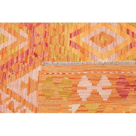Tappeto Kilim Afghanistan arancione marrone 102x155