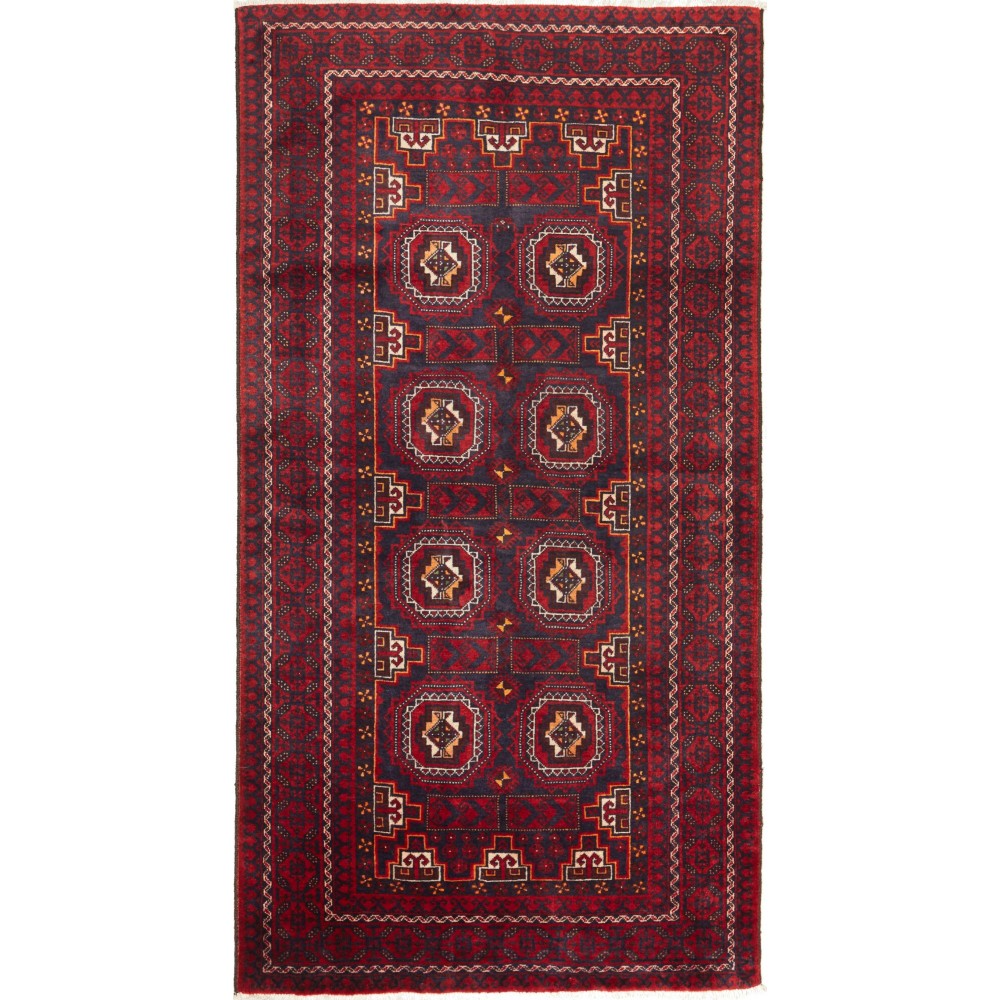 Tappeto Baluch Persia grigio giallo 107x202