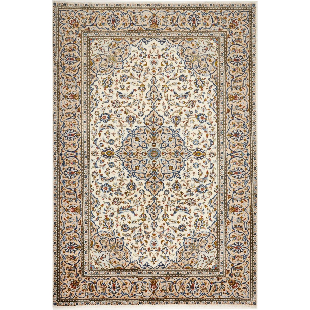 Tappeto Kashan Persia beige grigio 192x285