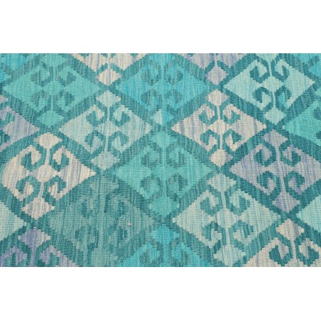 Tappeto Kilim Afghanistan azzurro bianco 106x160