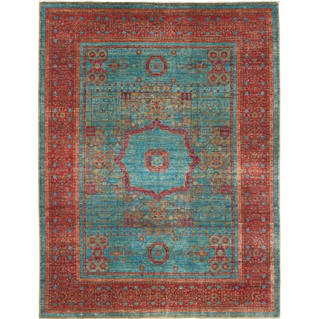 Tappeto Mamlouk Pakistan azzurro marrone 177x235