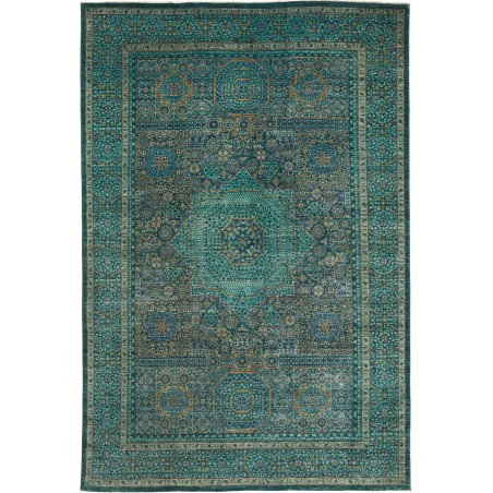 Tappeto Mamlouk Pakistan azzurro bianco 201x308