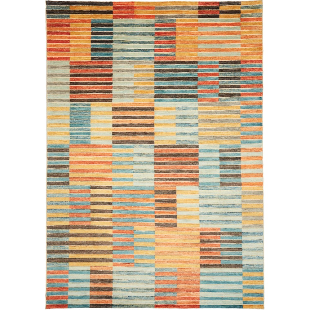 Tappeto Barjesta Pakistan marrone giallo 202x286