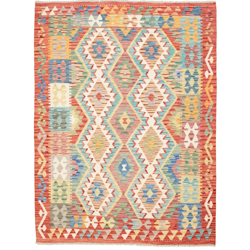 Tappeto Kilim Afghanistan marrone 153x202