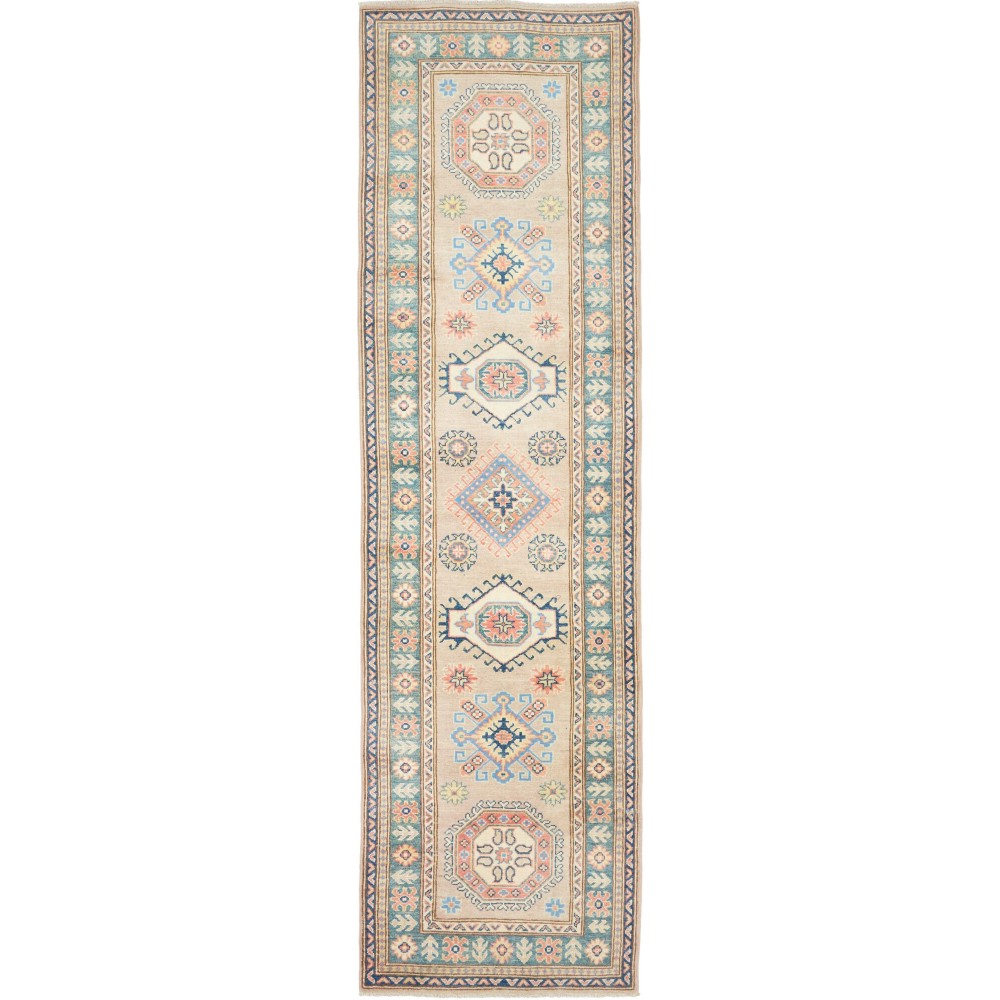 Tappeto Kazak Afghanistan beige giallo 82x295